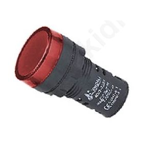 ΕΝΔΕΙΚΤΙΚΗ ΛΥΧΝΙΑ ΒΙΔΩΤΗ Φ22 ΧΩΡΙΣ ΚΑΛΩΔΙΟ + LED 220VAC ΚΟΚΚΙΝΗ