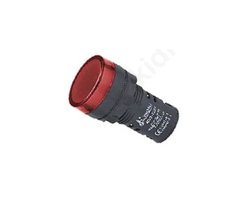 ΕΝΔΕΙΚΤΙΚΗ ΛΥΧΝΙΑ ΒΙΔΩΤΗ Φ22 ΧΩΡΙΣ ΚΑΛΩΔΙΟ + LED 220VAC ΚΟΚΚΙΝΗ