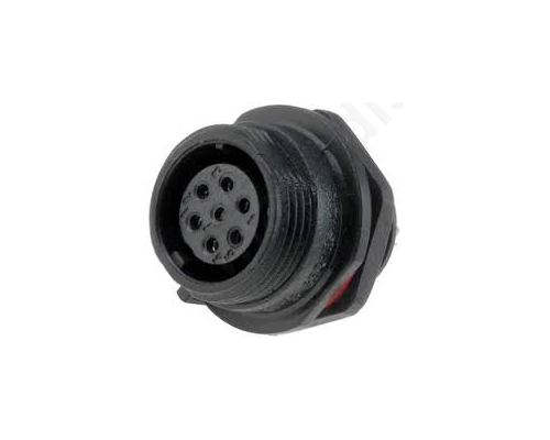 socket female PIN 7 IP68 5A soldering 125V 0.75mm2