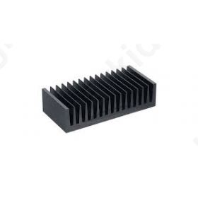 Heatsink extruded grilled black L 75mm W 160mm H 40mm