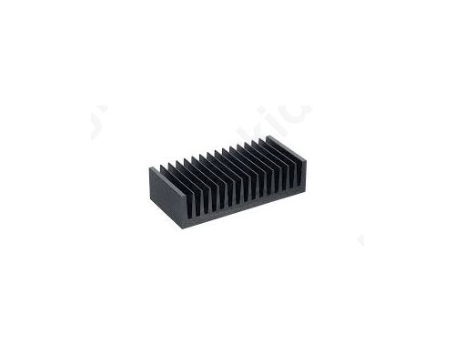 Heatsink extruded grilled black L 75mm W 160mm H 40mm