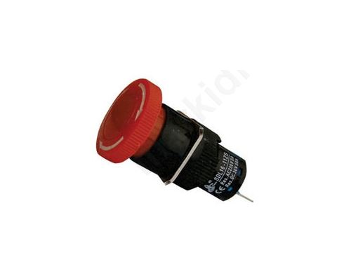 SCREW TERMINAL BUTTON F16 MUSHROOM RED