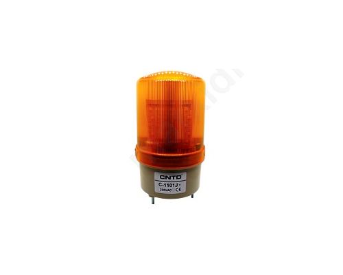 Medium Warning Light Led 85X160 + Buzzer 230VAC Yellow