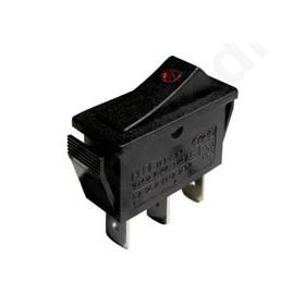 Διακόπτης ROCKER 3P ON-OFF 16Α / 250V Κοκκ. ΝΕΟΝ