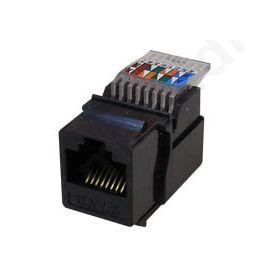 JACK RJ45 CAT6 UTP ΠΡΙΖΑΣ ΜΑΥΡΟ