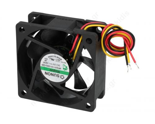 Fan DC axial 12VDC 60x60x25mm 45.63m3/h 31.2dBA Vapo 5200rpm