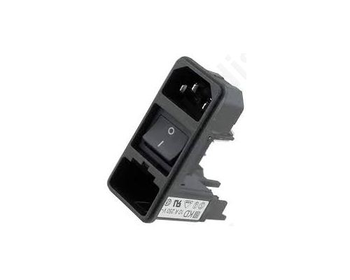 Connector AC supply socket male 10A 250VAC IEC 60320