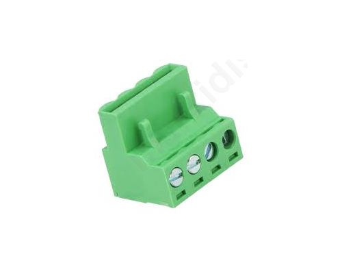 Pluggable terminal block 5mm ways 4 angled 90° plug female