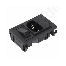 Connector AC Supply Socket Male 10A 250VAC IEC 60320