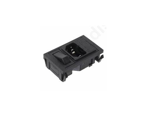 Connector AC Supply Socket Male 10A 250VAC IEC 60320