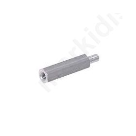 Screwed spacer sleeve Int.thread M3 20mm Ext.thread: M3 brass