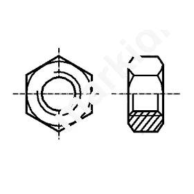 Nut hexagonal M3 steel Plating: black finish H 2.4mm 5.5mm