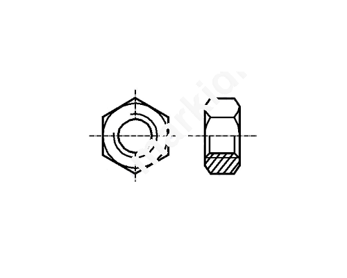 Nut hexagonal M3 steel Plating: black finish H 2.4mm 5.5mm