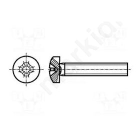 Screw M3x25 DIN 7985A Head: cheese head Phillips steel zinc