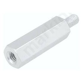 Screwed spacer sleeve Int.thread M6 30mm Ext.thread M6 steel Screwed spacer sleeve Int.thread M6 30mm Ext.thread M6 steel