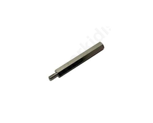 Screwed spacer sleeve Int.thread M3 40mm Ext.thread M3 brass