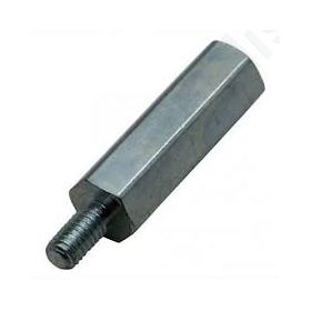 Screwed spacer sleeve 12mm Ext.thread M3 brass
