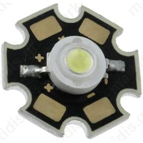 Power LED STAR white cold 120° P 1W 85X100lm