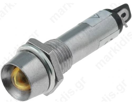 Indicator LED recessed 24VDC Cutout O8.2mm IP40