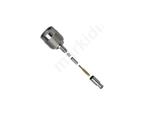 Plug TNC male straight 50Ω crimped for cable