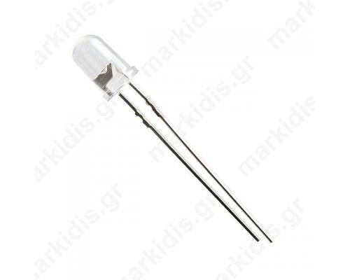 Led 5mm red 2900-6000mcd 8° 20mA 1,9-2,4V
