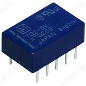 Relay: electromagnetic; DPDT; Ucoil: 5VDC; 0.5A/125VAC; 1A/30VDC