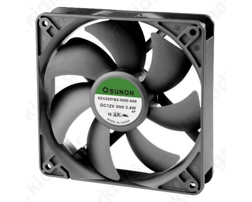 Fan: DC axial 12VDC 120x120x25mm 158m3/h 40.5dBA ball bearing