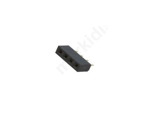 Πρίζα ακίδων θηλυκά PIN 4 ευθύς 2,54mm THT 1x4 Επίχρυση; 3A