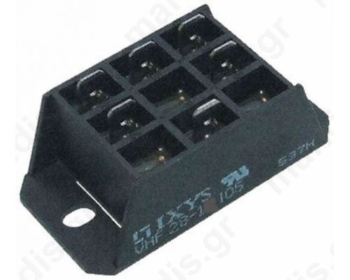 Bridge rectifier half-controlled Urmax 1.6kV 32A screw