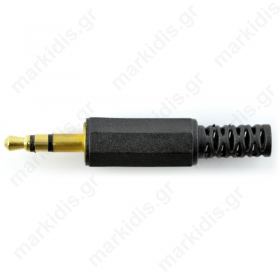  Jack 3,5mm αρσενικό stereo επίχρυσο