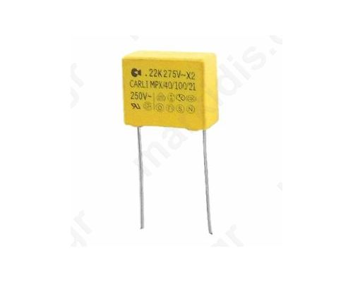 Capacitor Polypropylene 220nF/275V AC Χ2