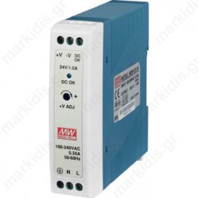 Τροφοδοτικό Ράγας 24W 24VDC 1A 85x264VAC 120x370VDC 190g Τροφοδοτικό Ράγας 24W 24VDC 1A 85x264VAC 120x370VDC 190g