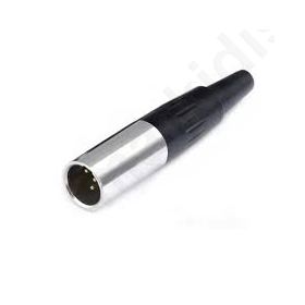 Plug XLR Mini Male PIN: 4 For Cable Soldering Straight