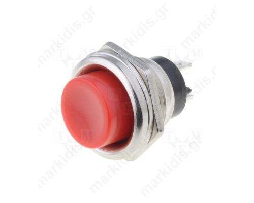 Διακόπτης Push-Button 1A/250VAC OFF-(ON) 16mm