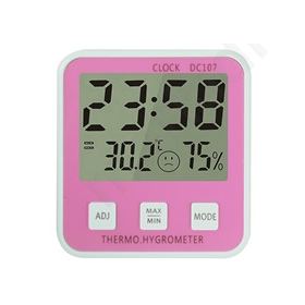 Digital Thermometer-Humidity Monitor With Clock Pink