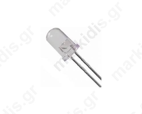 Led 5mm Πορτοκαλί 50000-60000mcd 8° 20mA