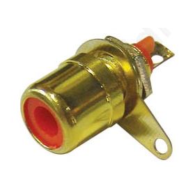 Socket; RCA; female; gold plated; 6mm