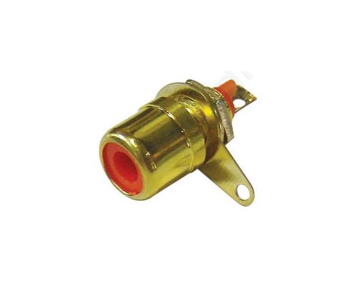 Socket; RCA; female; gold plated; 6mm