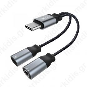Adaptor  Type-C To Type-C + 3.5mm Adapter Cable