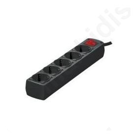 COM-POL-50101, Surge 5 POSITIONS WITH SWITCH Black
