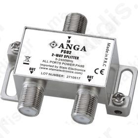 ANGA PS02 Splitter 2 Εξόδων 5-2400MHz Με διέλευση τάσης