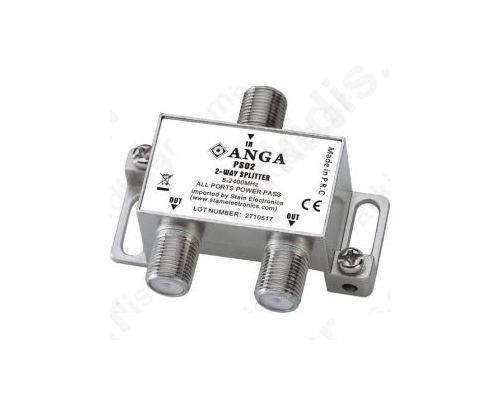 ANGA PS02 Splitter 2 Εξόδων 5-2400MHz Με διέλευση τάσης