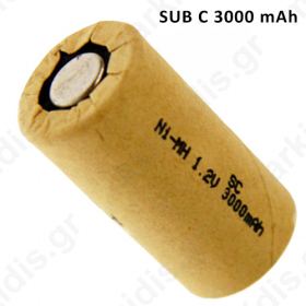 Μπαταρία NI-MH 1,2V 3000mAh Φ22.5 X 42.5