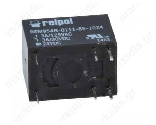 Relay Relpol 24VDC 3A Pcb