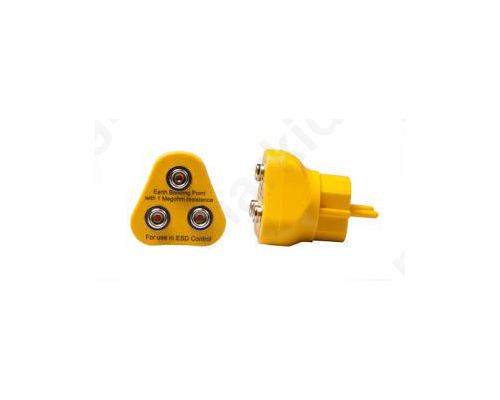 Earthing plug ESD Features three10mm male press studs 1ΜΩ
