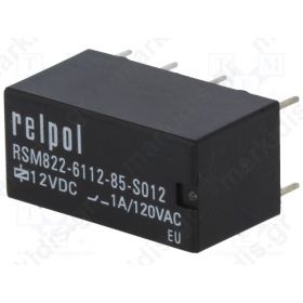 RSM822-P-12  Ρελέ 12VDC 2A 1A/120VAC