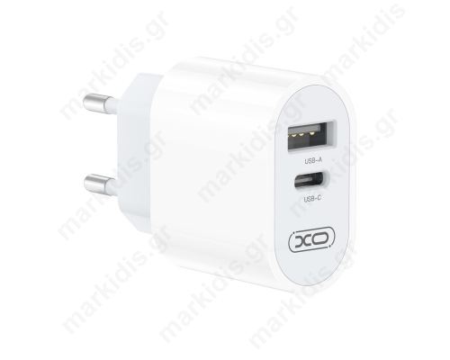 Φορτιστής  5V 2.4A ΜΕ 2 Εξόδους USB A+Type C