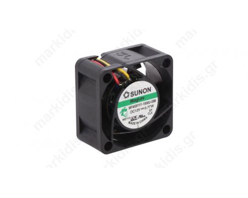 12VDC 40x40x20mm 18,25m3/h 27,5dBA