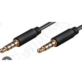 Καλώδιο Jack 3,5mm 4pin φις,απο τις δύο πλευρές 0,5m μαύρο