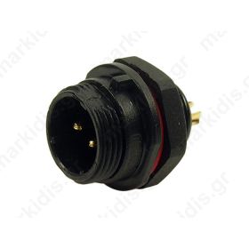 Connector SP13 αρσενικό PIN 2 IP68 13A για σασί 250V